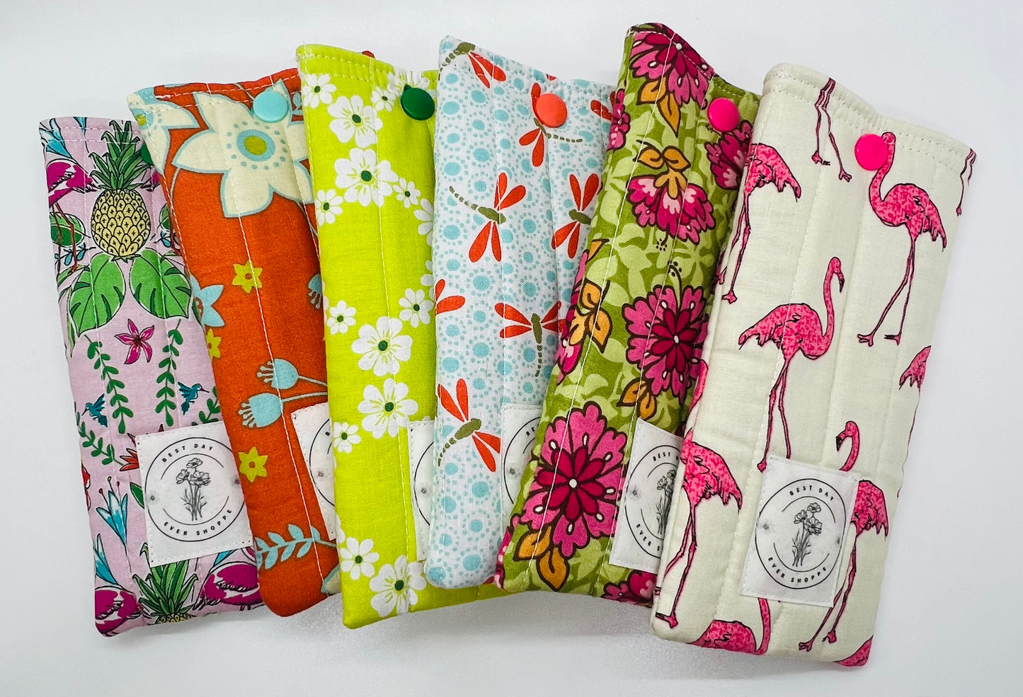 Quilted Sunglass & Eyeglass Case – Fun Summer Prints with Snap Closure
