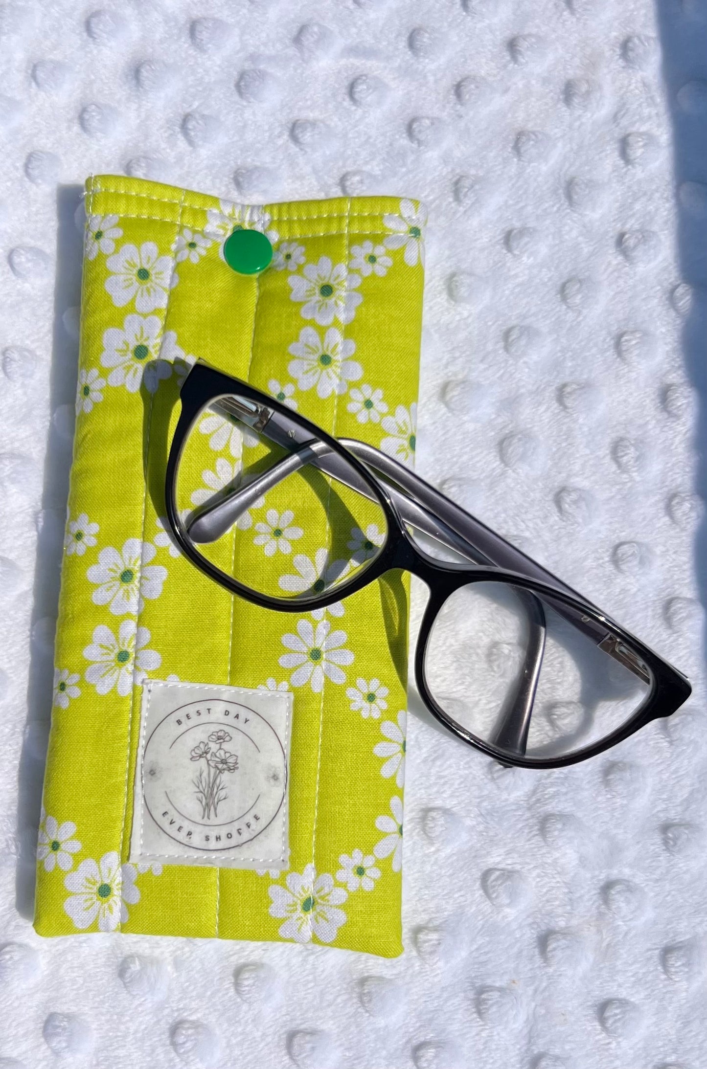 Quilted Sunglass & Eyeglass Case – Fun Summer Prints with Snap Closure