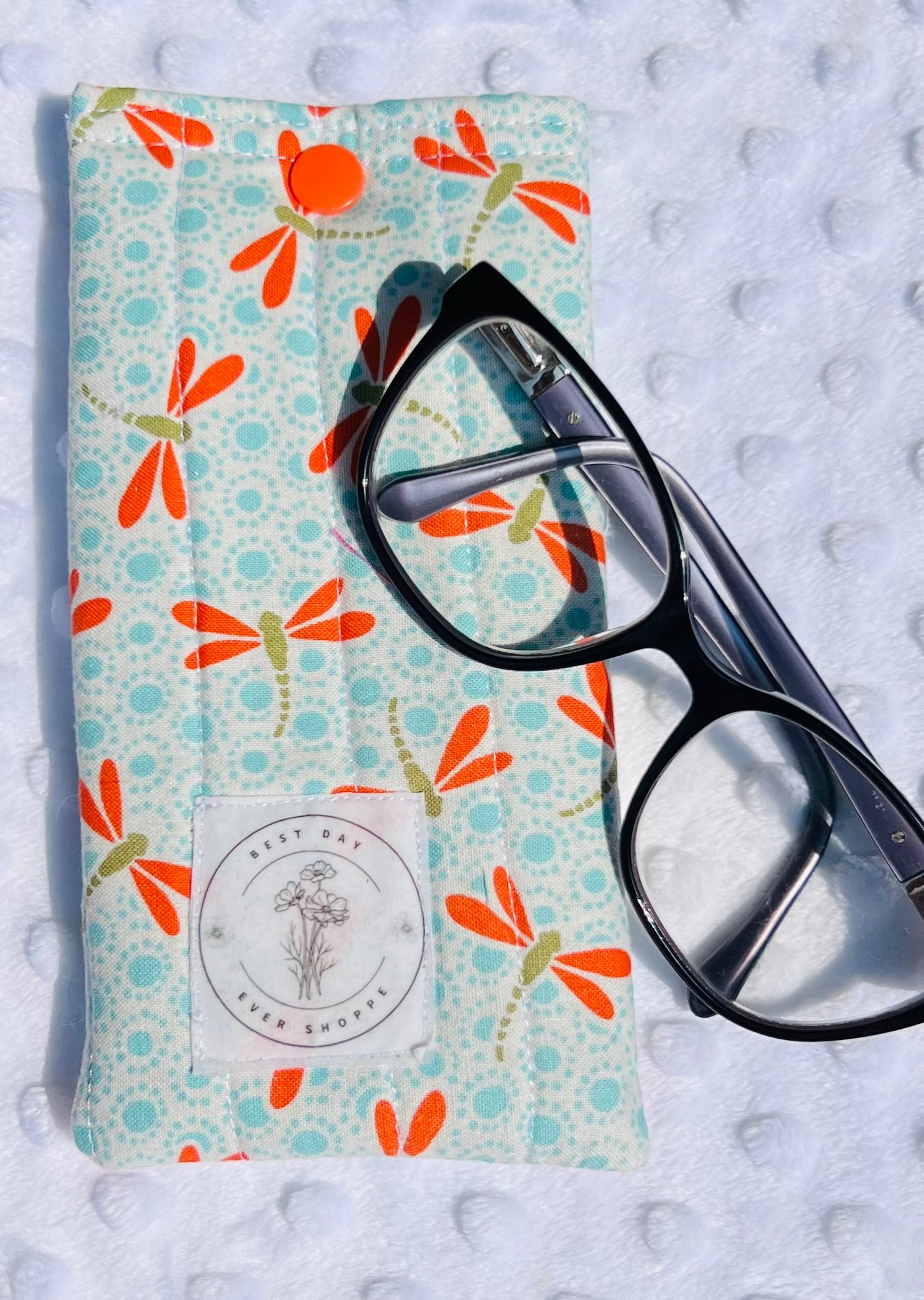 Quilted Sunglass & Eyeglass Case – Fun Summer Prints with Snap Closure