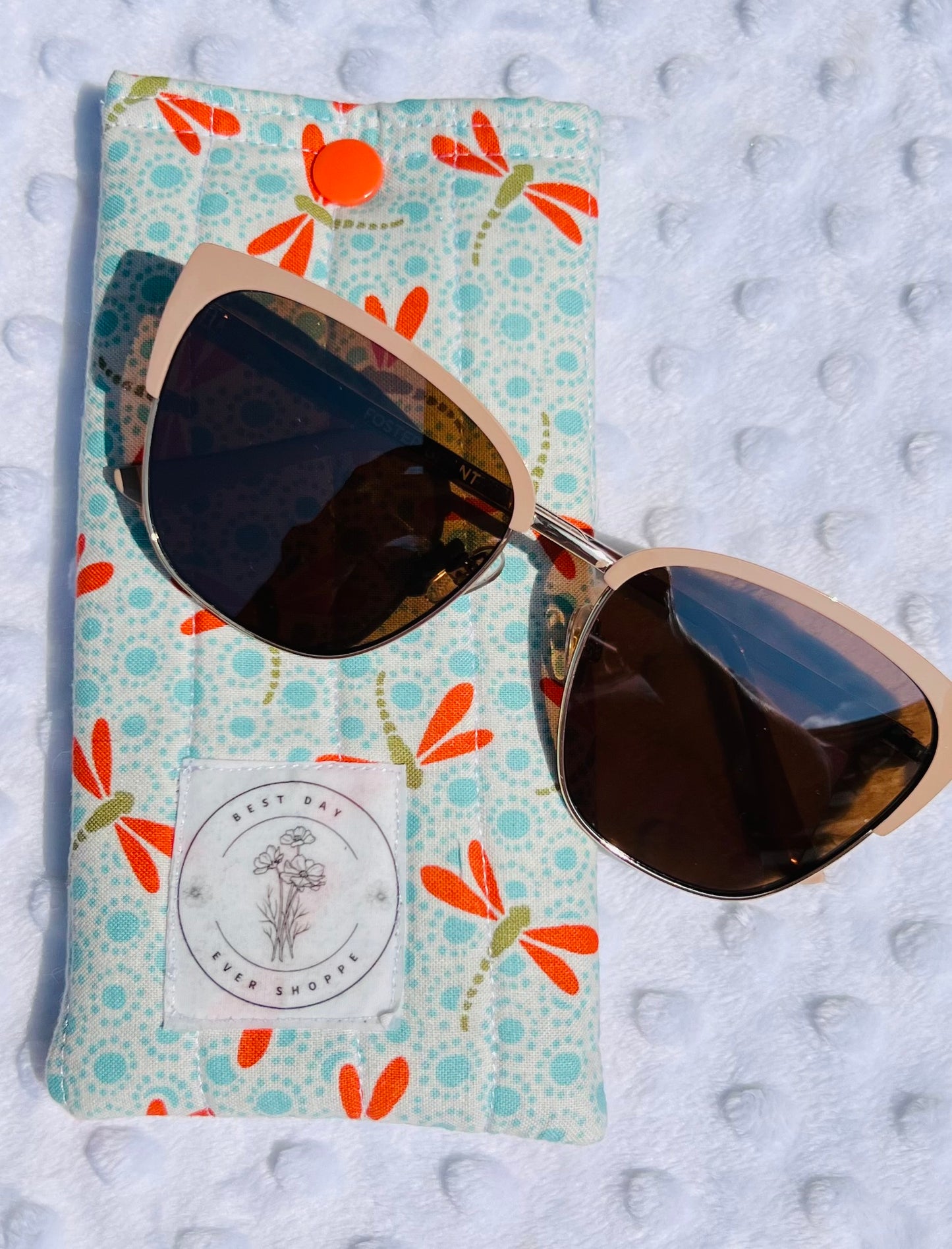 Quilted Sunglass & Eyeglass Case – Fun Summer Prints with Snap Closure