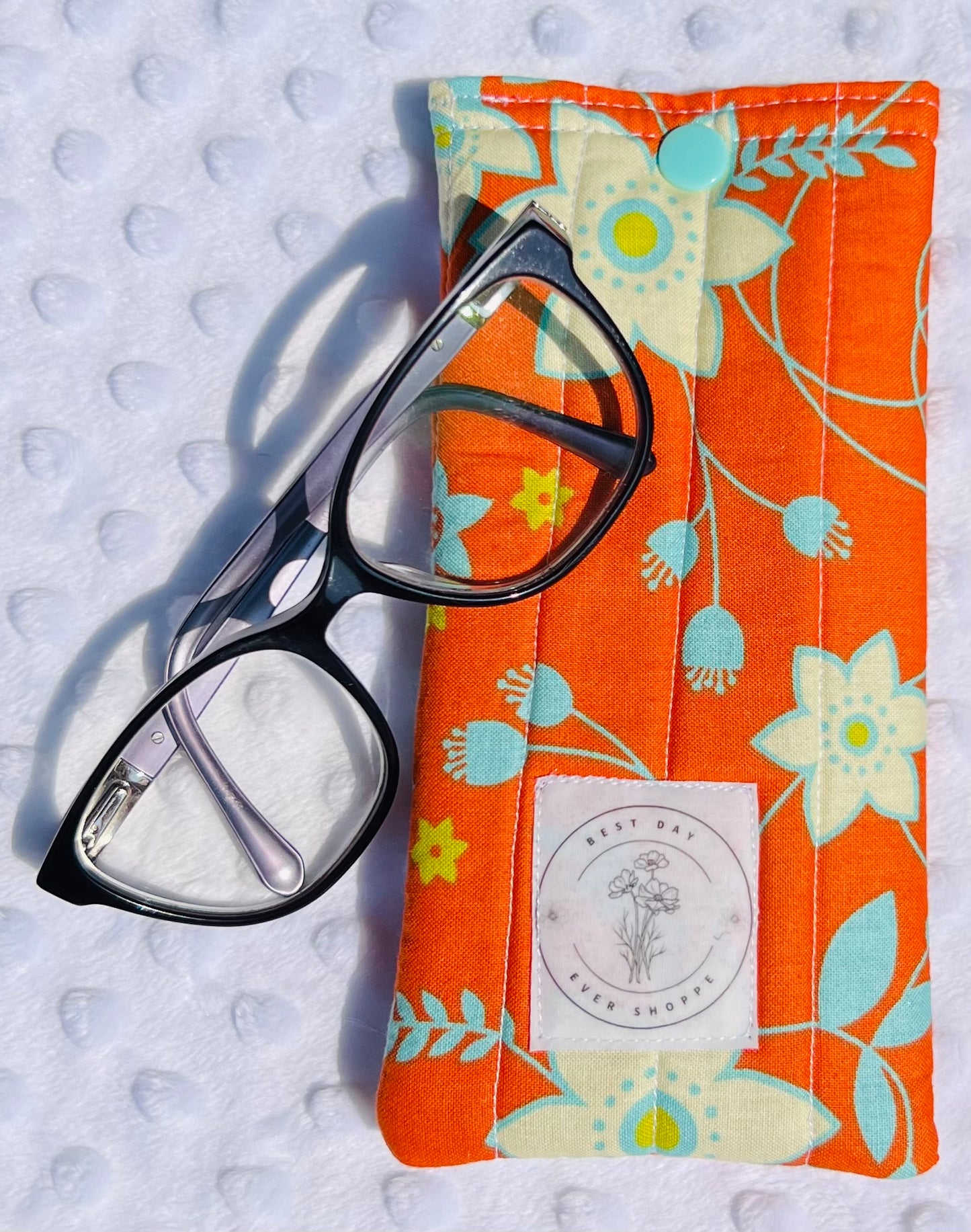 Quilted Sunglass & Eyeglass Case – Fun Summer Prints with Snap Closure