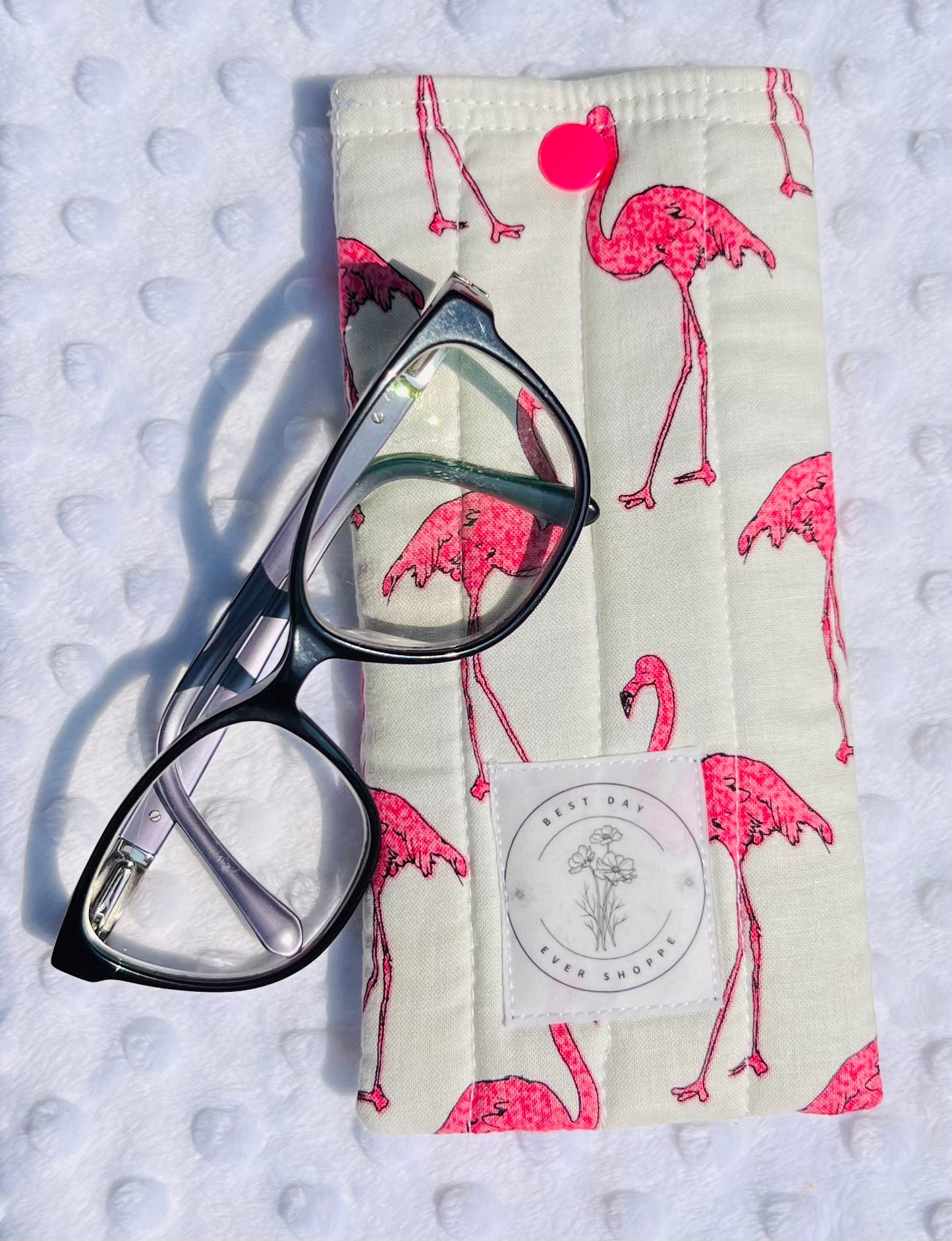 Quilted Sunglass & Eyeglass Case – Fun Summer Prints with Snap Closure