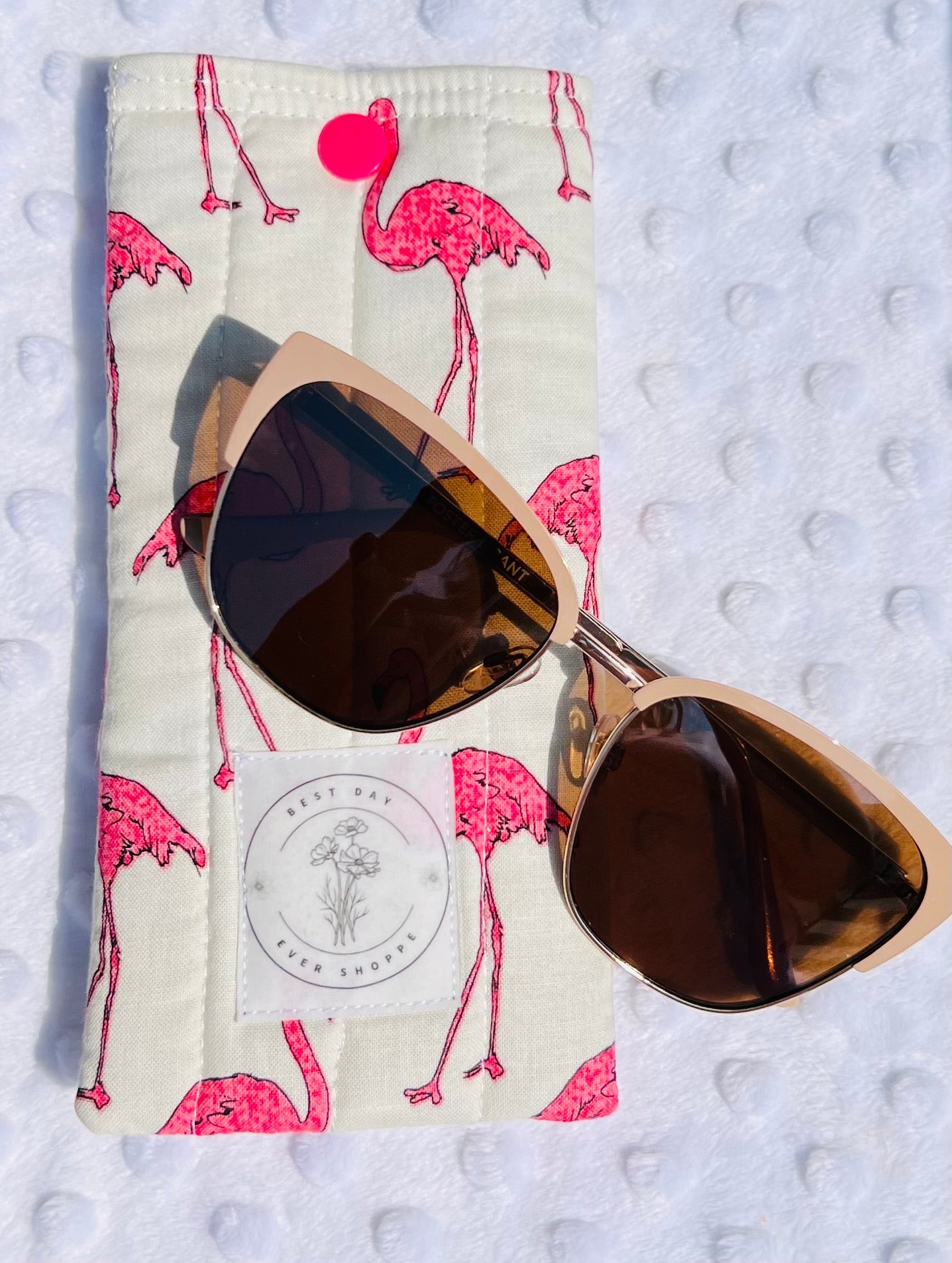 Quilted Sunglass & Eyeglass Case – Fun Summer Prints with Snap Closure