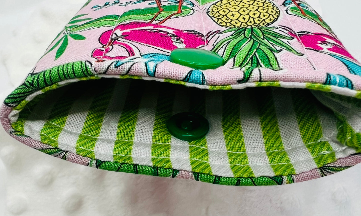 Quilted Sunglass & Eyeglass Case – Fun Summer Prints with Snap Closure