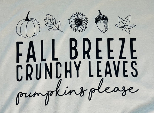 Autumn Fall Breeze Crunchy Leaves Pumpkins Please Tan T-shirt 4XL